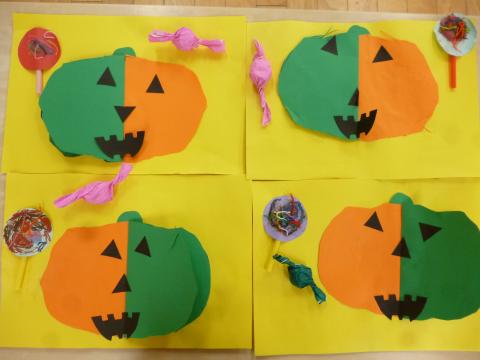 ３歳児 １０月 製作 おばけカボチャ 蓮美幼児学園千里丘キンダースクールブログ