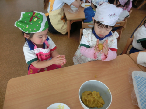 食育 いがぐり坊や作り 蓮美幼児学園芦屋川ナーサリーブログ