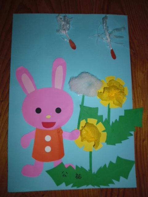 １歳児 ４月 製作 たんぽぽのわたげ 蓮美幼児学園千里丘キンダースクールブログ