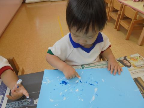 １歳児 ６月 製作 あじさい 蓮美幼児学園千里丘キンダースクールブログ