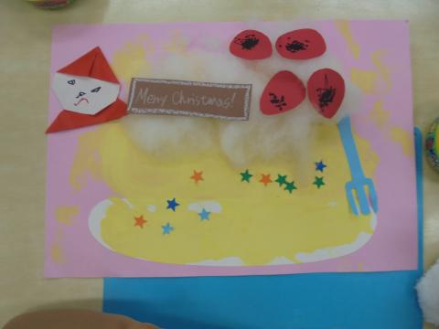 ２歳児 １２月 製作 クリスマスケーキ 蓮美幼児学園千里丘キンダースクールブログ