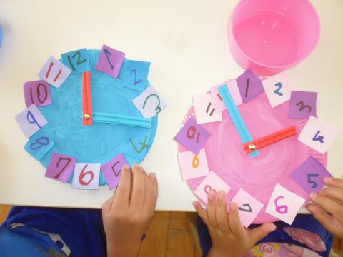 ５歳児 ６月 製作 アジサイ時計 蓮美幼児学園千里丘キンダースクールブログ