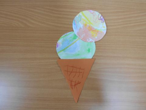 ３歳児 ７月 製作 アイスクリーム 蓮美幼児学園唐崎キンダースクールブログ