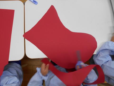 ４歳児 １２月 製作 クリスマスブーツ 蓮美幼児学園千里丘キンダースクールブログ