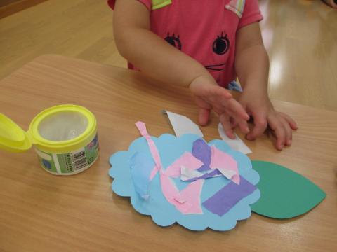 ２歳児 ６月 制作 あじさい 蓮美幼児学園もりのみやナーサリーブログ