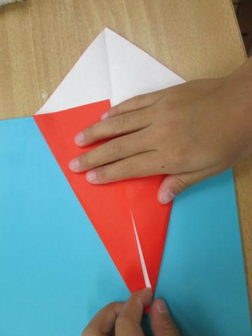 ５歳児 １２月 折り紙製作 サンタクロース 蓮美幼児学園もりのみやナーサリーブログ