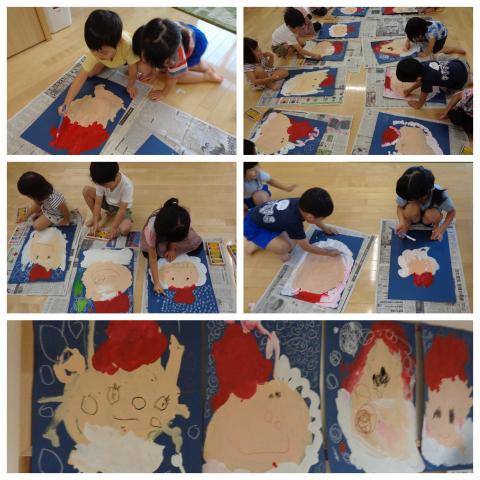 ３歳児 １２月 絵画制作 サンタクロース 蓮美幼児学園千里丘北ナーサリーブログ