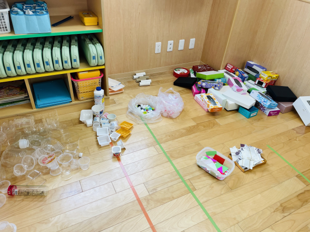 3歳児 廃材遊び 蓮美幼児学園芦屋川ナーサリーブログ